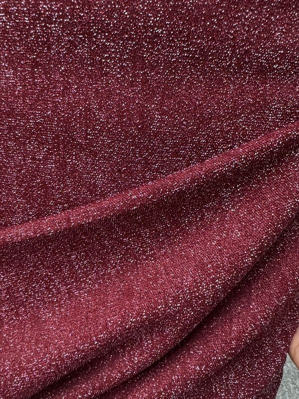 Burgundy Fashion Knit Poly/Spandex/Lurex