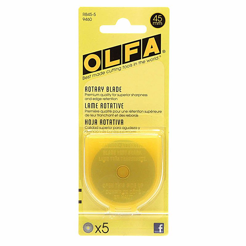 Olfa 45mm Rotary Blade Refill 5 Ct