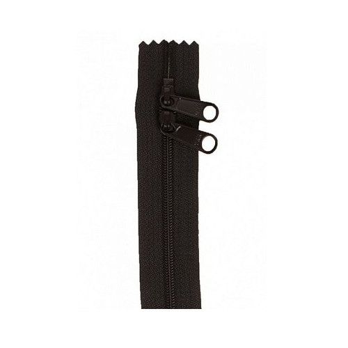 Black 30" Double Slide Zipper