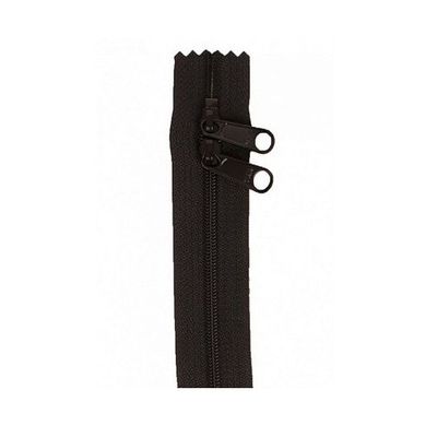 Black 30" Double Slide Zipper