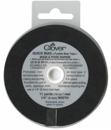 Fusible Quick Bias Black 1/4"x11yds