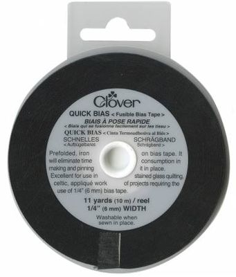 Fusible Quick Bias Black 1/4"x11yds