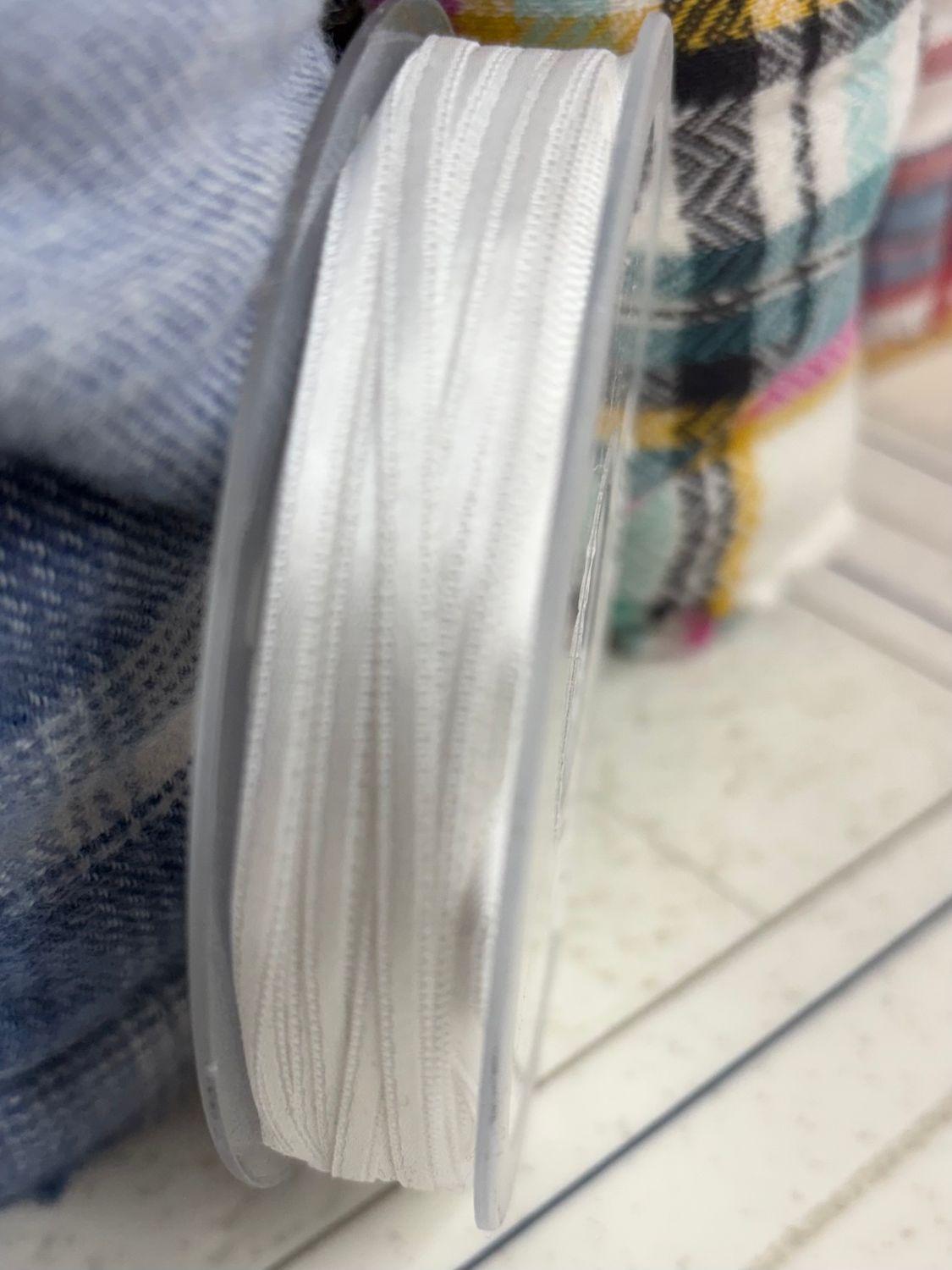 Color 151 Double Face Satin Ribbon White