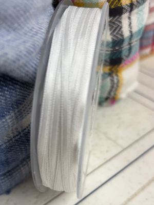 Color 151 Double Face Satin Ribbon White