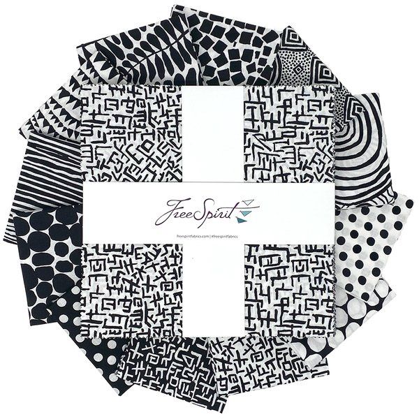 Saturday Stash Black &amp; White 10" Charm Pack