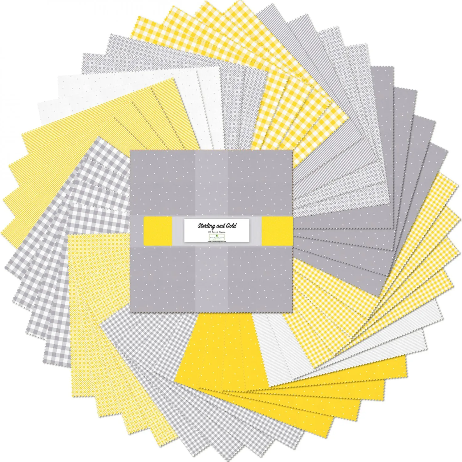 Sterling &amp; Gold 10" Squares 42pcs