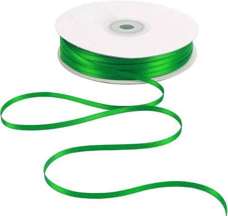 Green 1/8" Double Faced Satin Ribbon
