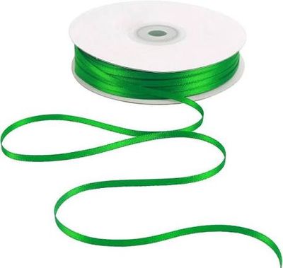 Green 1/8" Double Faced Satin Ribbon