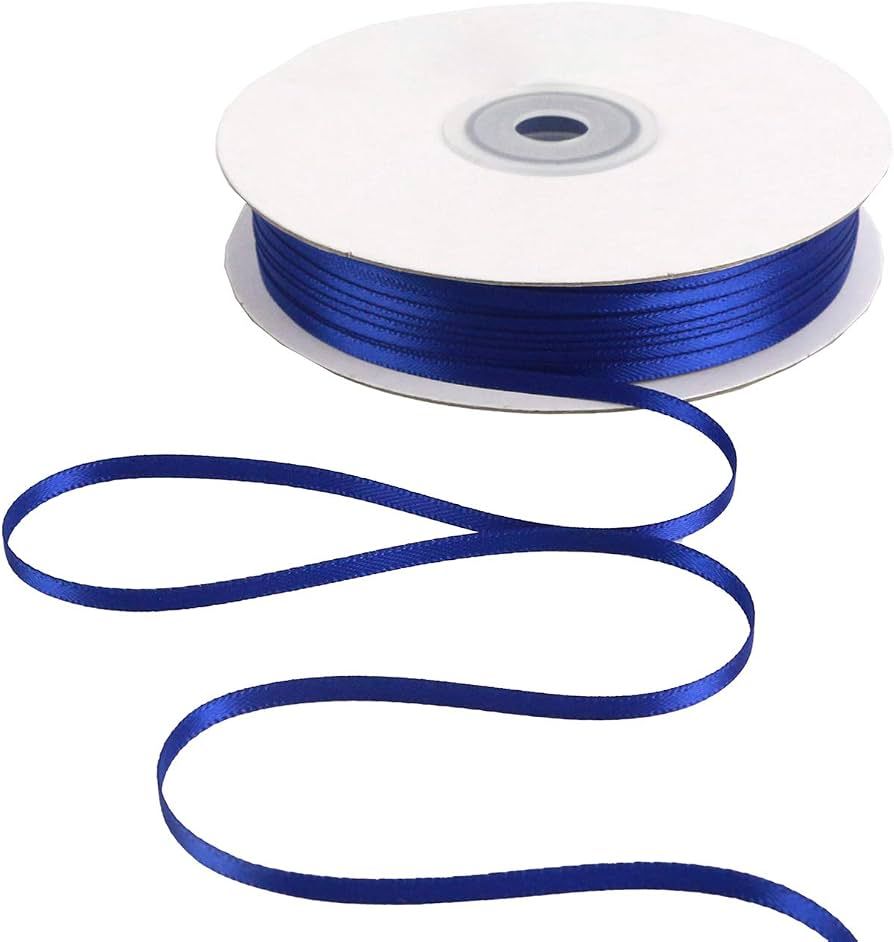 Royal Blue 1/8" Double Faced Satin Ribbon