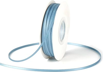 Pale Blue 1/8" Double Faced Satin Ribbon