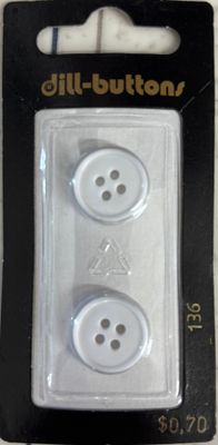 Polyamide Button White 136
