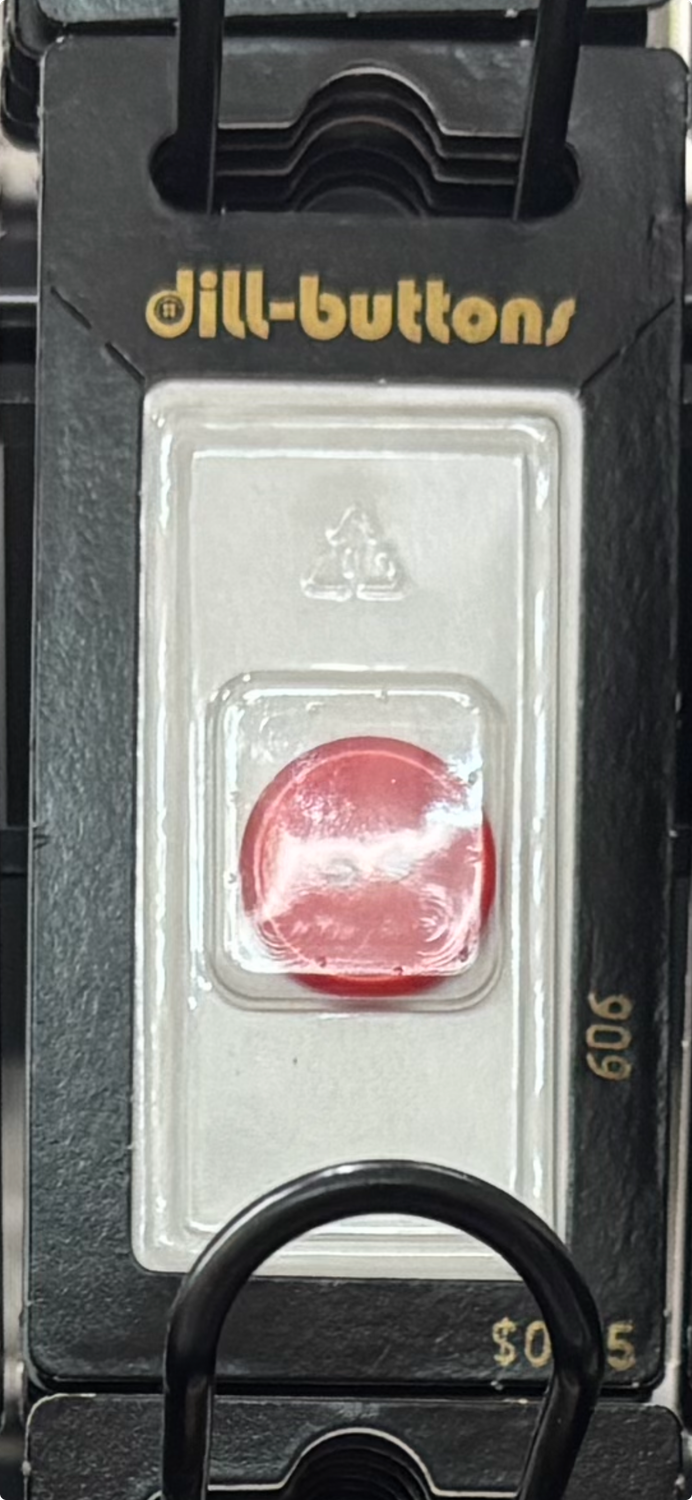 polyester button red 606