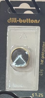 ABS pearl imitation button black 496
