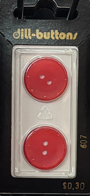 polyester button red 607
