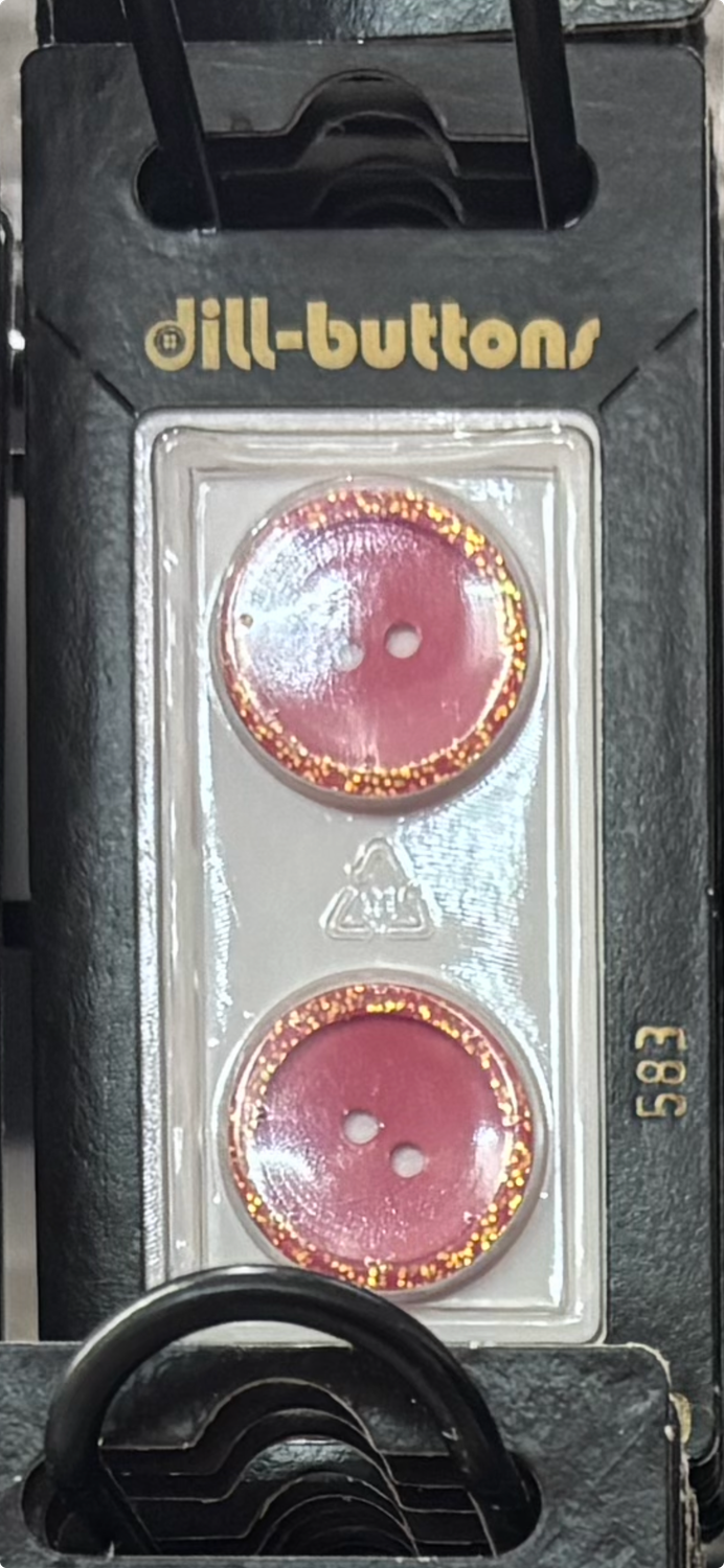 polyester button pink 583