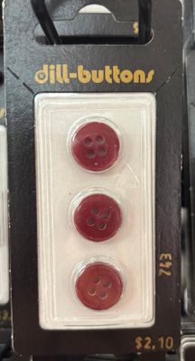Polyester Button Burgundy 743