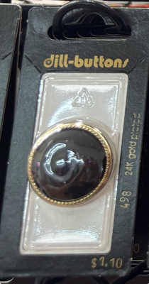 ABS pearl imitation button black 498