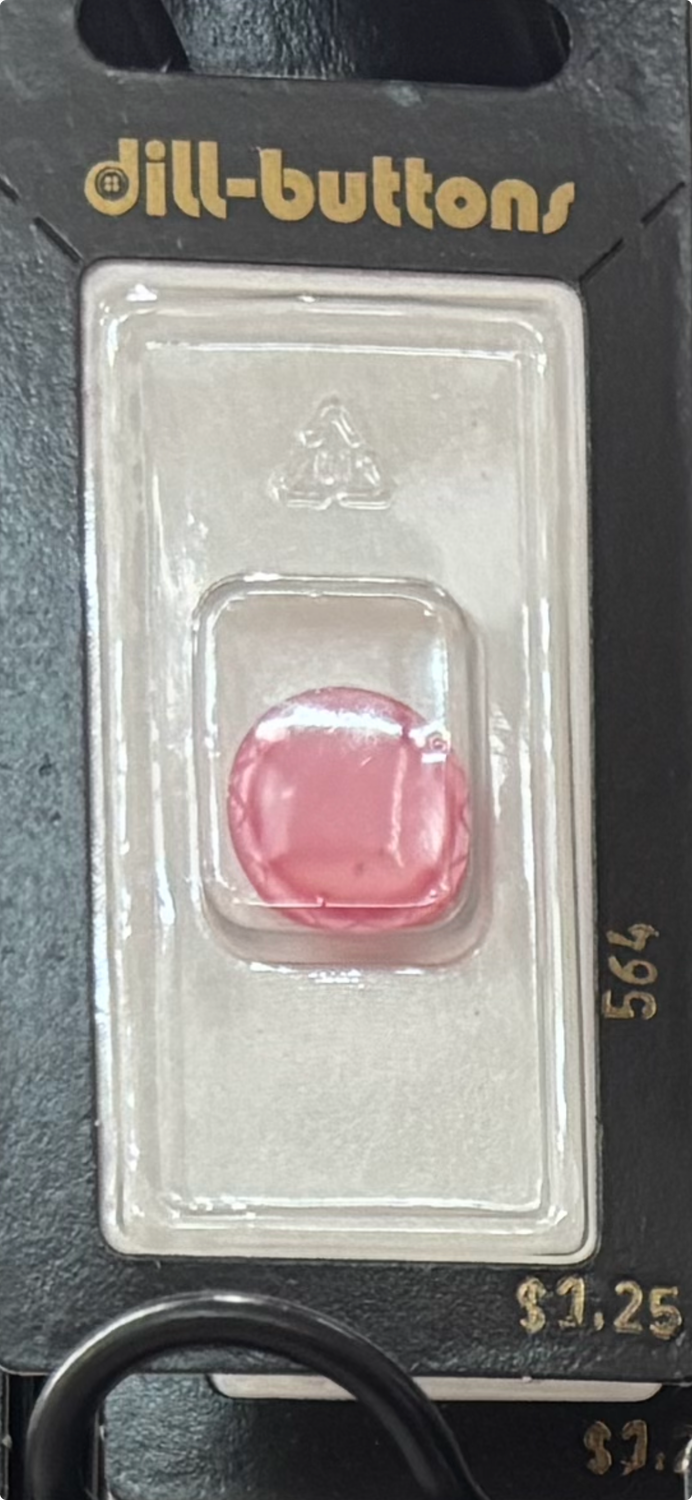 polyester button pink 564