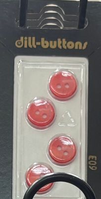 polyester button red 603