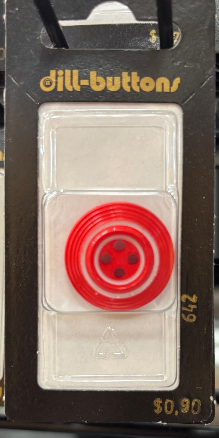 polyamide button red 642