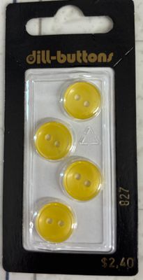 Polyester Button Yellow 827