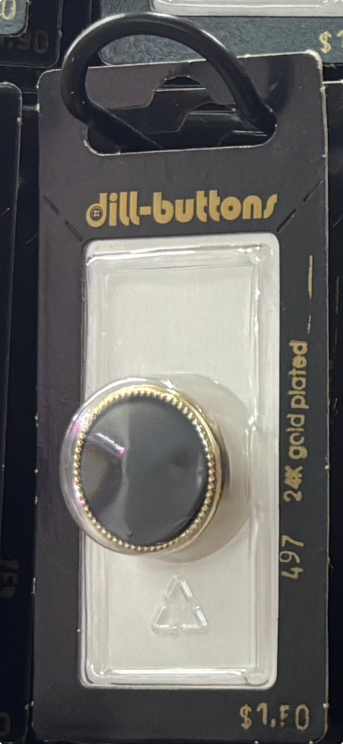 ABS pearl imitation button black 497
