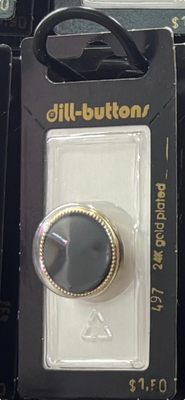 ABS pearl imitation button black 497