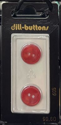 polyester button red 605