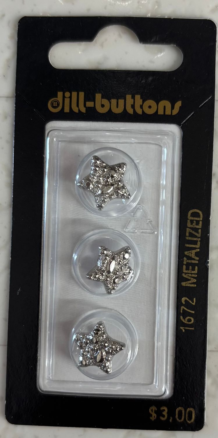 Polyamide button Silver Star 1672