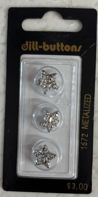 Polyamide button Silver Star 1672