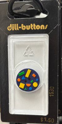 novelty button navy blue 1530