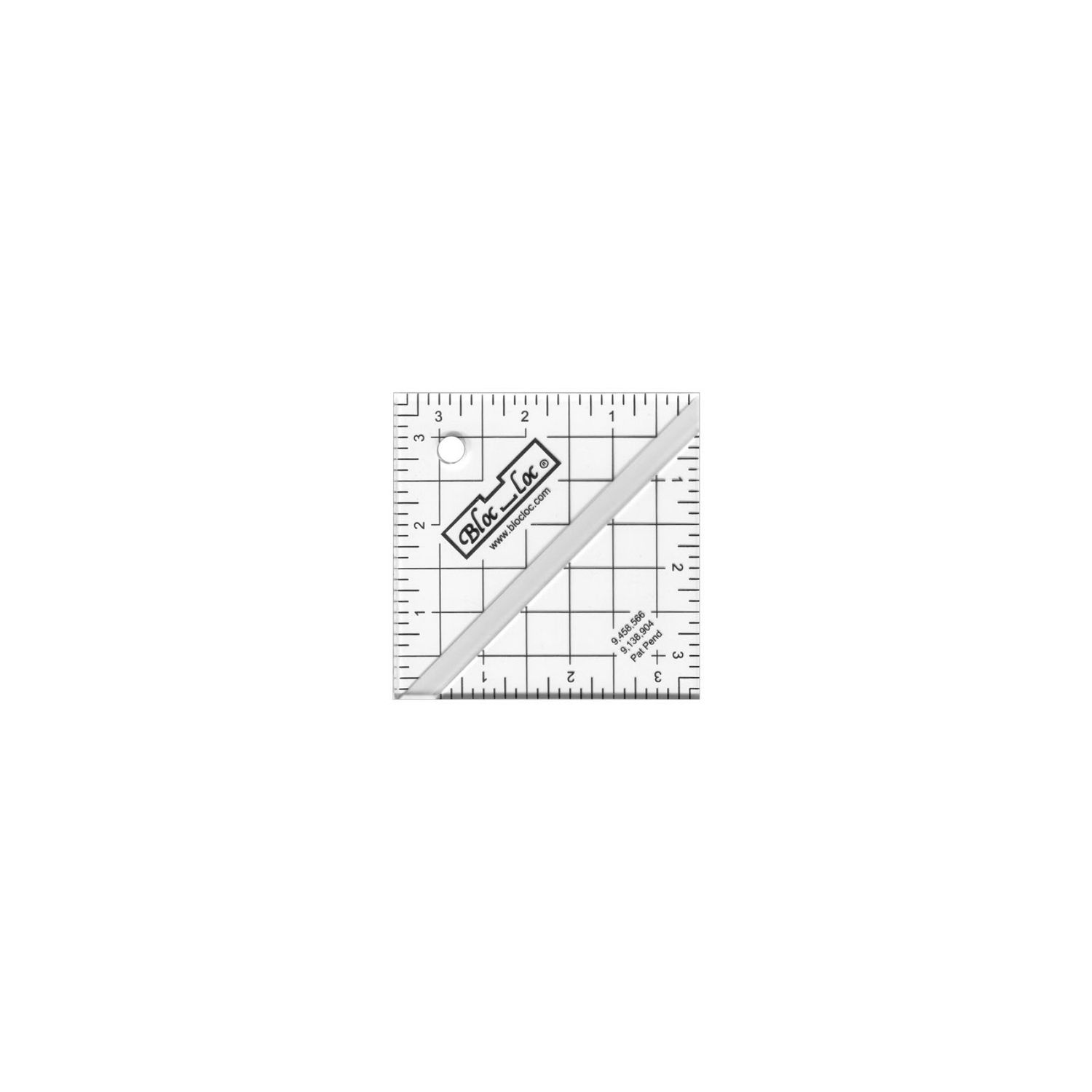 Half-Square Triangle Ruler 3.5" x 3.5" Bloc Loc