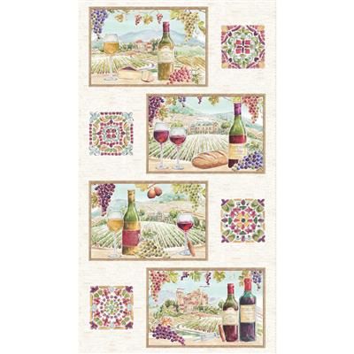 Wine Tasting Placemat Panel Light Cream