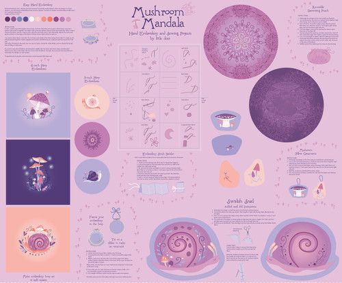 Raspberry Mushroom Mandala
