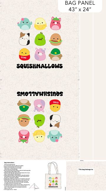 Squishmallows Bag Panel