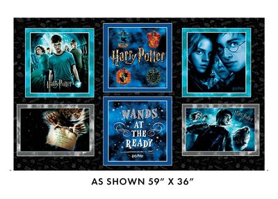 Harry Potter Pillow Panel Black