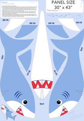 Minky Shark Attack Panel