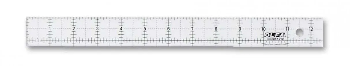 Ruler Olfa Frosted Acryl 1x12 Companion