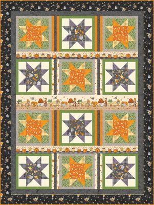 Haunted Acre Wood Trick or Treat Quilt Kit 60x80"