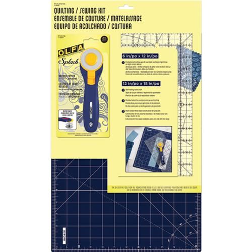 Quilt Sew Kit Ruler Cutter Mat Navy Blue