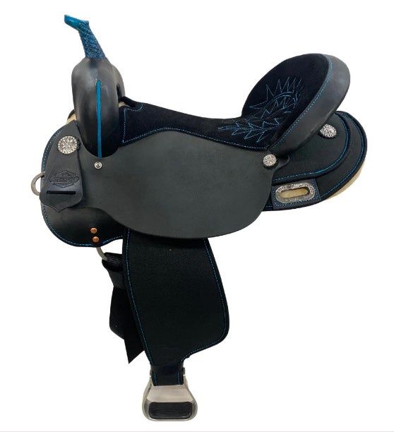 JBW 17&quot; Circle Y High Horse Mercury Cordura Wide Fit Barrel Saddle