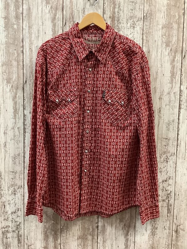 Cinch Modern Fit Red Southwest Print LS Pearl Snap