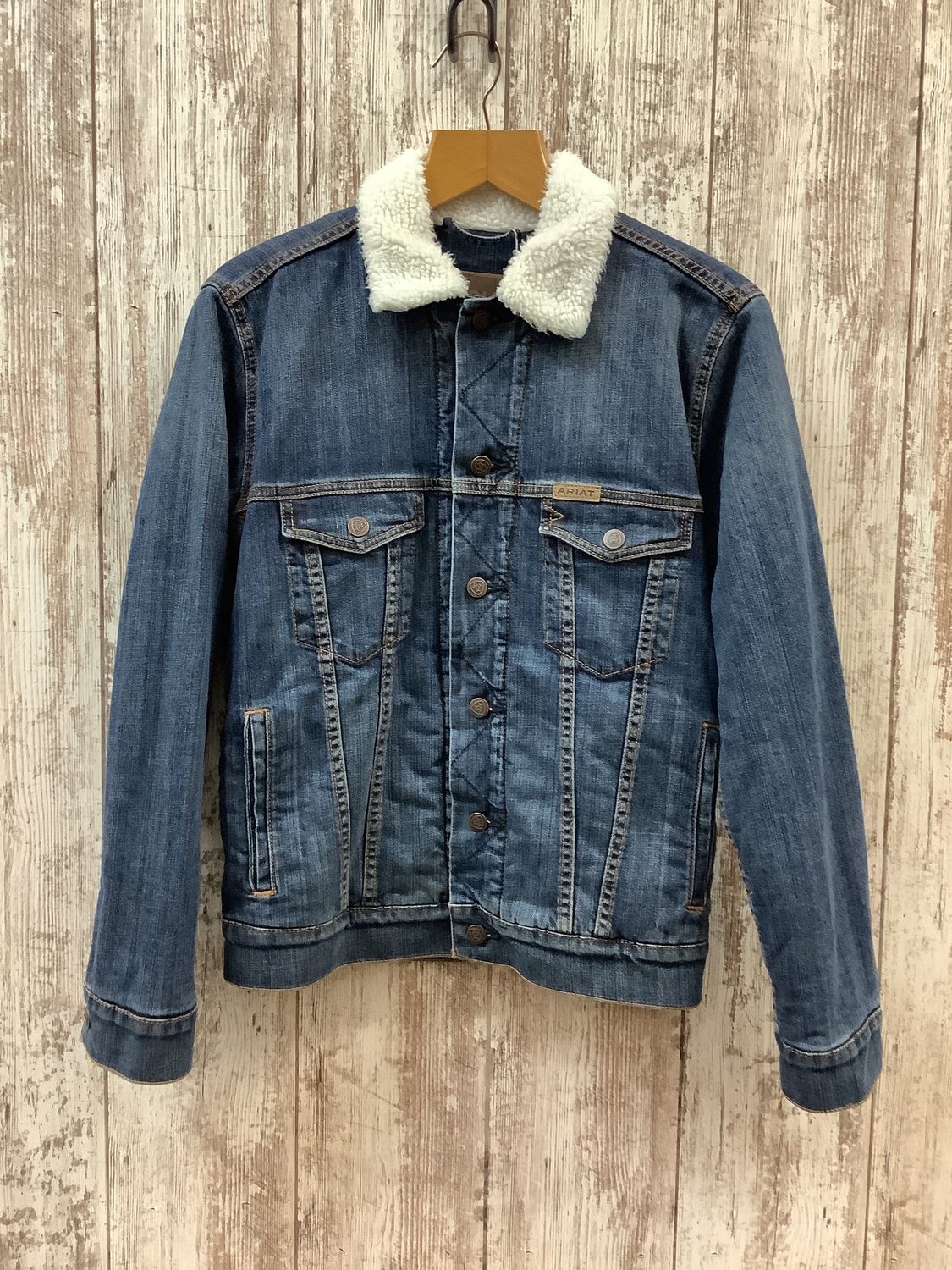 Ariat Sherpa Lined Trucker Jacket Blue Rock