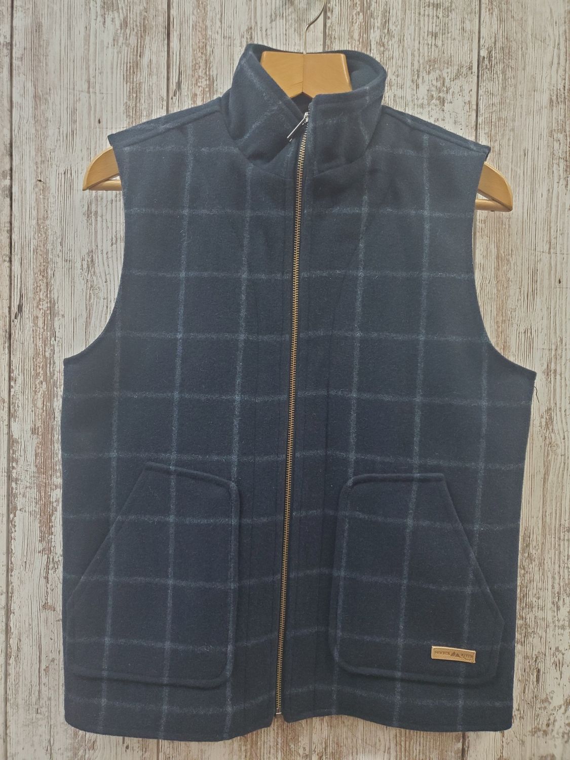 Powder River Indigo Plaid Wool Vest