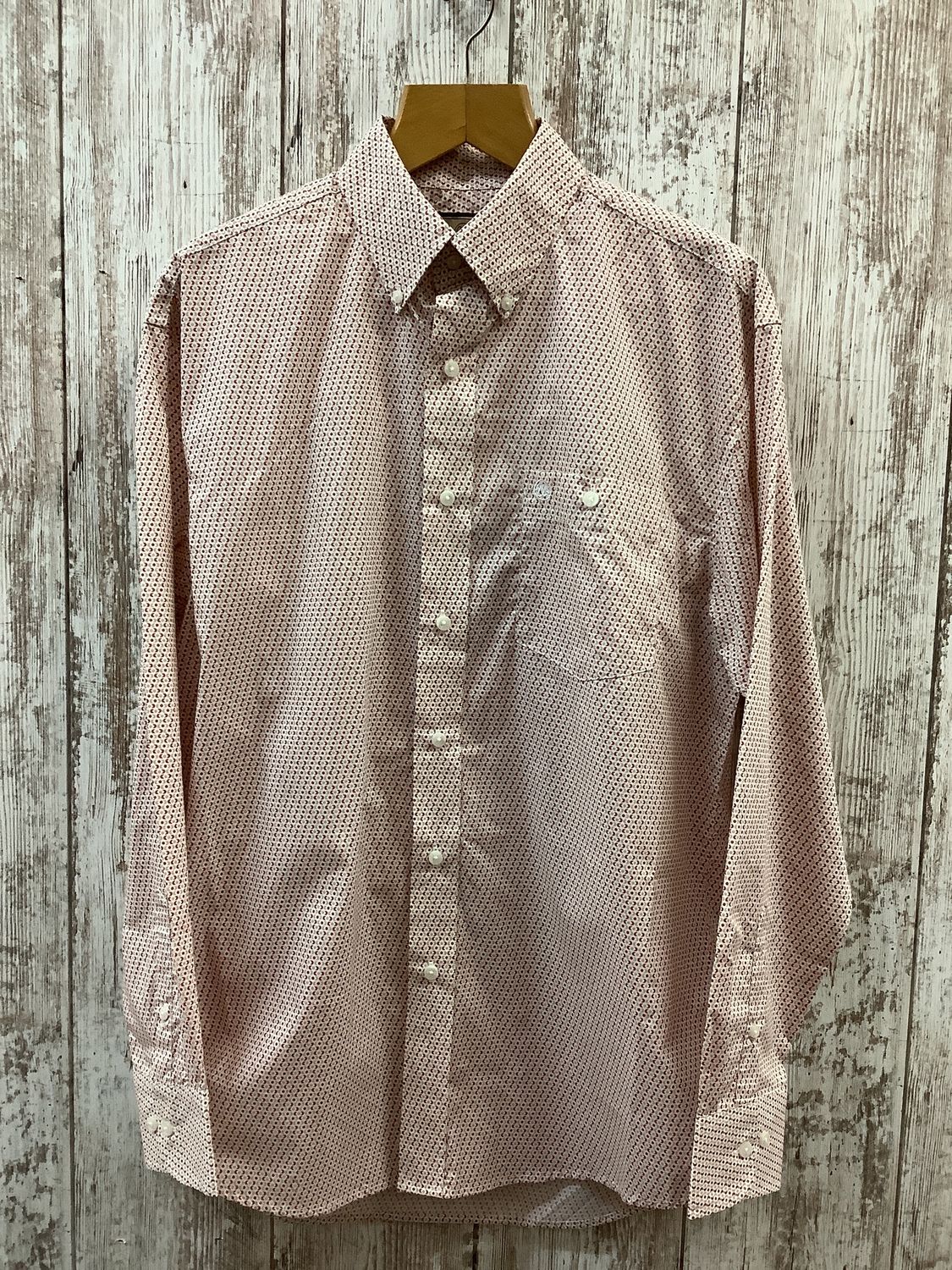 Wrangler Relaxed Fit Classic Red Geo LS Button