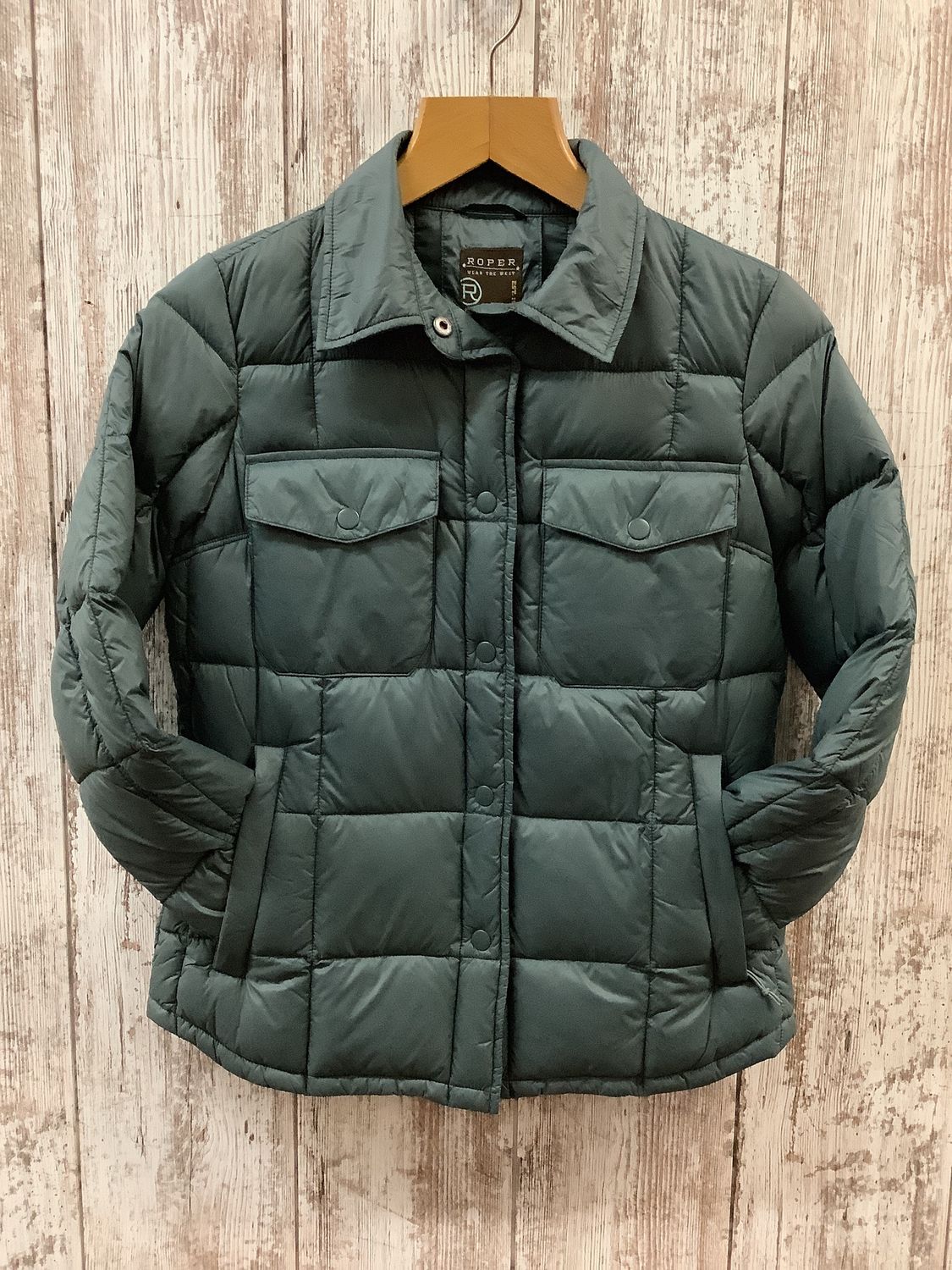 Roper Nylon Down Filled Silver Sage Jacket