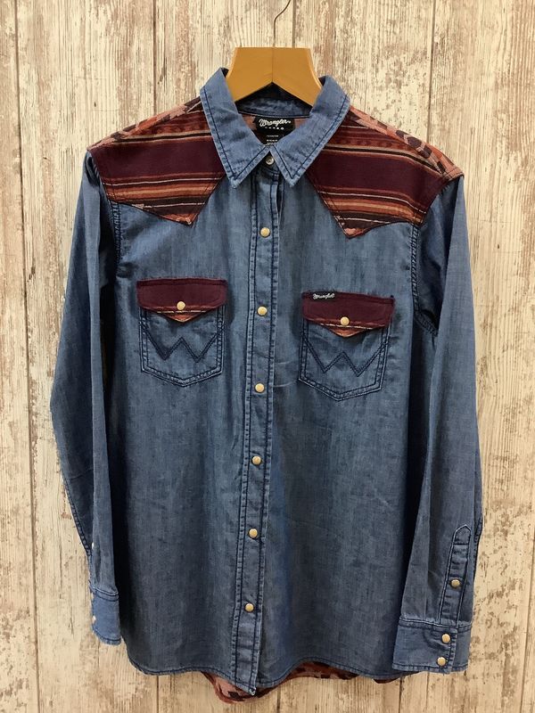 Wrangler Retro Denim Aztec LS Snap