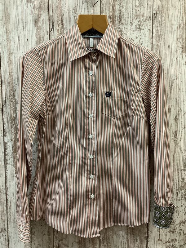 Cinch Tencel Pink Multi Strip LS Button Down