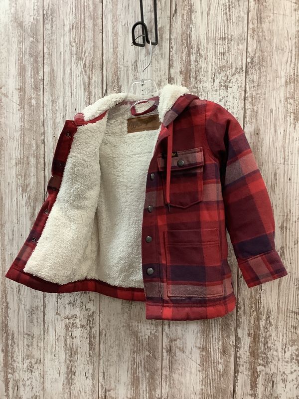 Boys Wrangler Flannel Hooded Shirt Jacket