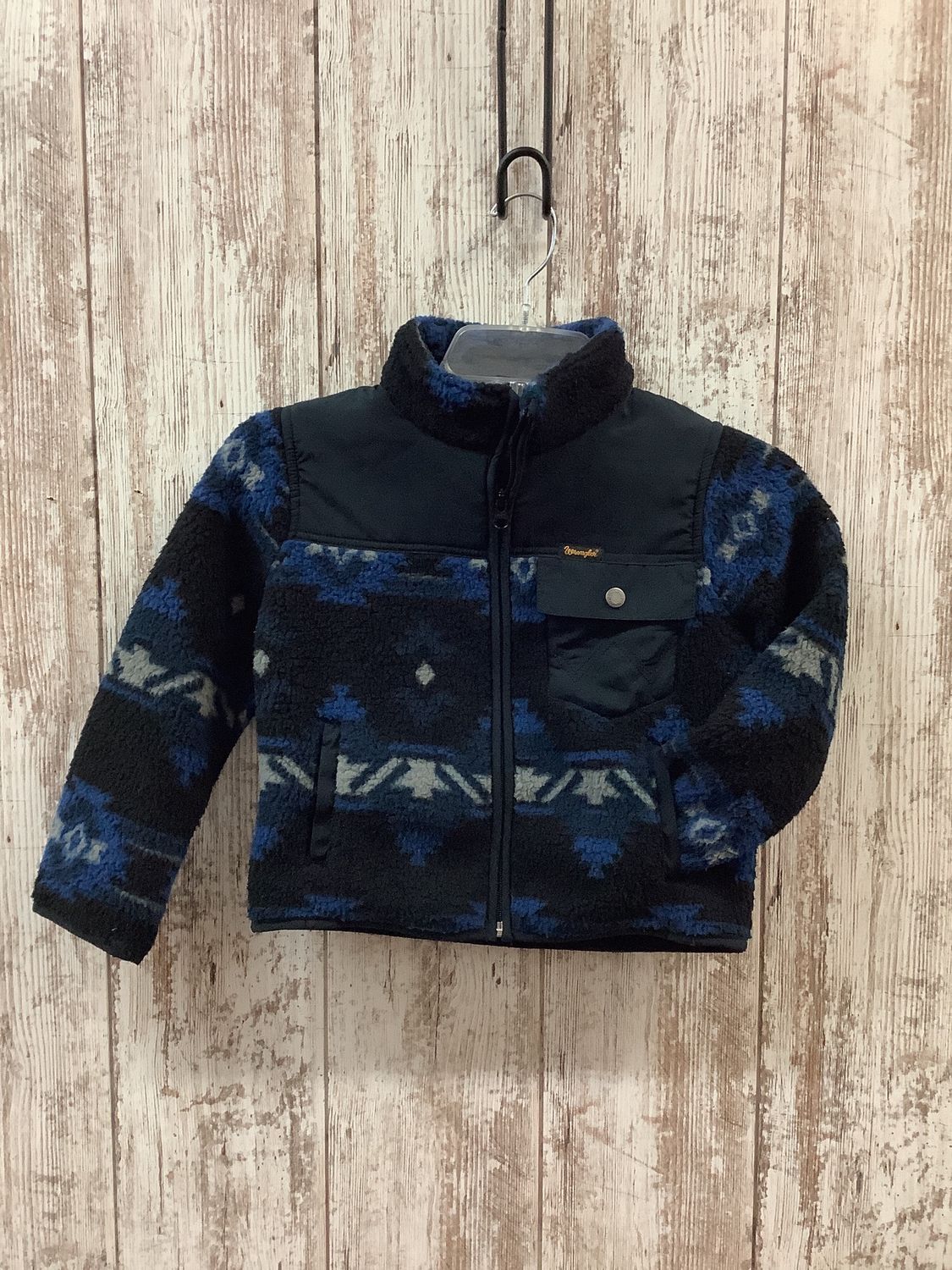Wrangler Boy&#39;s Ripstop Sherpa Jacket Ensign Blue